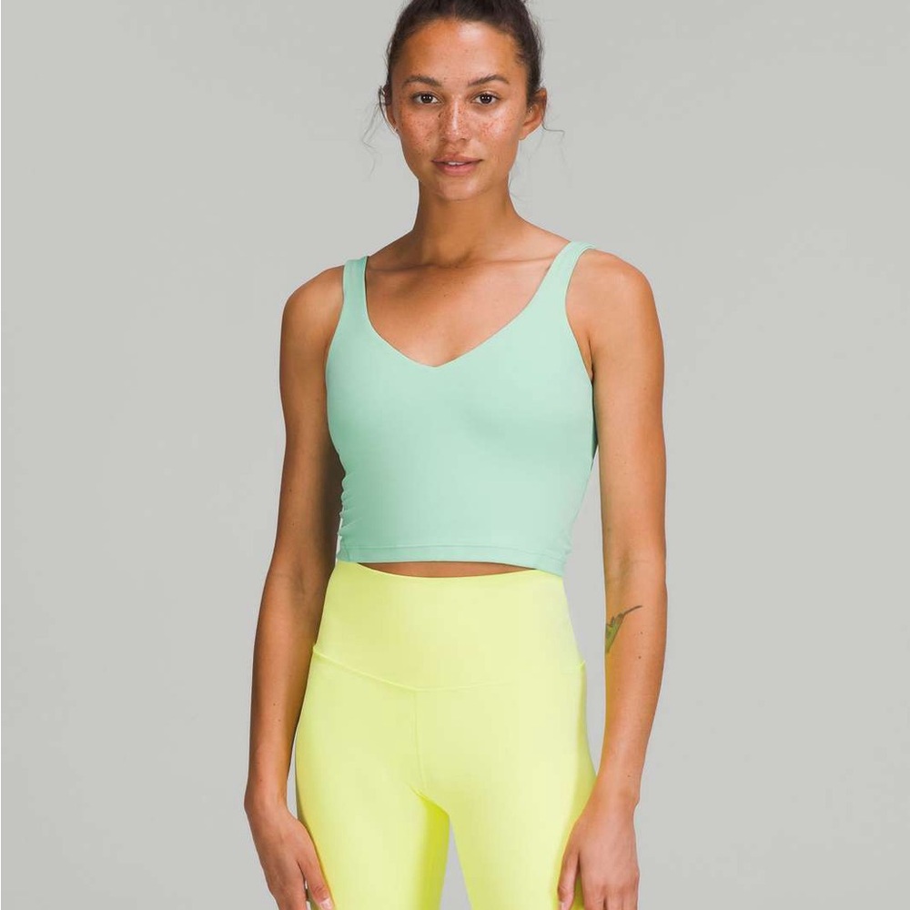 Lululemon Align Tank Top Wild Mint Green Built-In Bra size 6